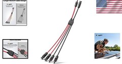 High-Performance 10AWG Solar Parallel Connectors – Weatherproof 30cm Cable