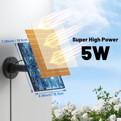 5W Solar Panel Charger for Blink Outdoor/Indoor Cameras with 13.1 Ft Cable