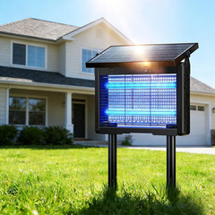 14W Solar USB-C Bug Zapper with UV Light & Dusk Sensor for Outdoor Use