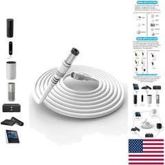 Easy Install 10ft Barrel Plug Extension Cable Compatible with Ring & Google Nest