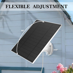 4 Pack 5W Solar Panels for Security Cameras Outdoor Waterproof Solar Panel for R