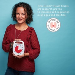 Time Timer Plus 60 Minute Desk Visual Timer — Countdown Timer with Portabl