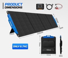 200W Solar Panels 18V Foldable Monocrystalline Solar Panel Adjustable bracket