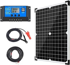 Mantenedor Del Cargador De Bateria Solar 20 W Y 12 V Impermeable Para Coche