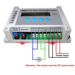 12V/24V Electronic Solar Panel Tracking Single Axis Solar Tracker LCD Controller