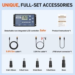 200W Portable Foldable Solar Panel Kit 20x27in, 9.7lb, with Separate Controll…