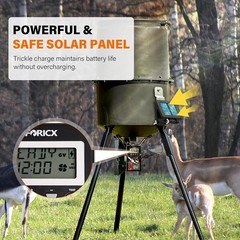 6V Solar Panel for Deer Feeder, Efficient Solar Panel Charger W/Adjustable Mount