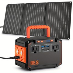 88.8Wh Portable Power Station 24000mAh Solar Generator AC USB Camping Backup