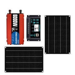 6000W Solar Kit DC12V-AC 110V/220V Inverter + 2pcs Solar Panels+ 100A Controller