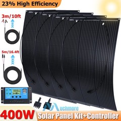 400W Mono Solar Panel w/Controller Portable Power Home Camping RV Battery Charge