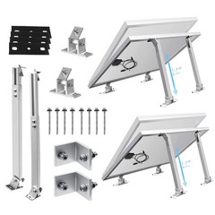 2 Sets (4Pcs) Solar Panel Mounting Brackets – Adjustable Solar Panel Tilt Mou…