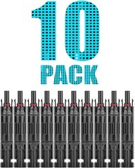 30A PV Solar Panel Connector Male/Female, 10 PCS | Built-in Diode, Waterproof…