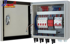 Hardcover Solar Combiner Box with 4 Strings 80 A Circuit Breakers. Off-Grid Sol
