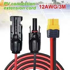 12 AWG XT60 Female to Solar Connector Solar Panel Extension Charging Cable USA