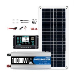 10000W Power Inverter Solar Generator W/200W Solar Panel Home Complete Kits 22p7