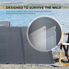 400-Watt Silicon Portable Solar Panel 48-Volt Output Power Station/Generator