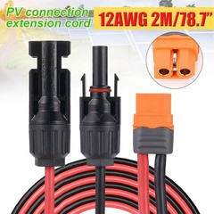 6Ft XT60i Female to Solar Connector Extension Cable Wire Solar Generator 12AWG