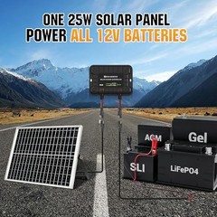 Solar Panel Kit 25W 12V Solar Battery Charger Trickle 25W Smart KIT
