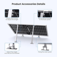 Adjustable Solar Panel Tilt Mount Brackets for 50-400W Panels (2 Sets)