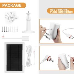 5W Solar Panel Compatible for Ring Camera Spotlight Cam Plus/Pro (Battery) 2pcs