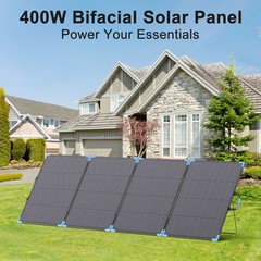 110W 220W Portable Solar Panel 400W Bifacial P68 Waterproof Foldable Solar Panel