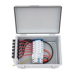 Solar PV Combiner Box With Lightning Protection 63A 6 strings For Solar Panel