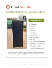 NEW 150w Giga Solar GS-OG49-156P 12v 153w Poly Frameless Lightweight Panel 10#