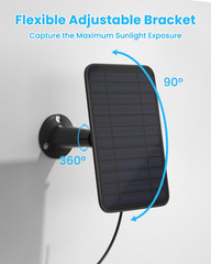 5W Solar Panel Charger for Blink Outdoor Cameras, 13.1Ft Cable, IP65 Weatherproo