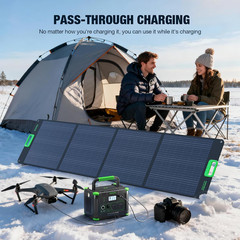 1000W Solar Generator 999Wh, Portable Power Station with 60W USB-C PD Output, 11