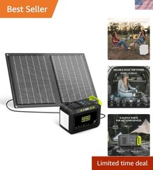 Multi-Purpose 88.8Wh Solar Generator with 21W Panel for Travel & Home Backup