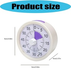 Manual Kitchen and Study Timer with Visible Count Down Display, LED Flashing