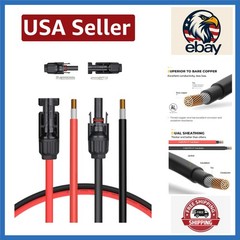High-Performance 20FT 10AWG Solar Cable with Extra Connectors & UV Protection