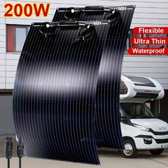 200W Flexible Solar Panel N-Type Mono 18V 18BB Home RV Camping PV Off Grid Home