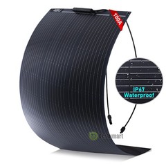 100W Flexible Solar Panel Mono 18V for Home RV Boat Camp Power Battery Charging