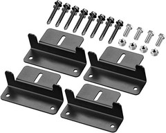 Lightweight Black Anodized Aluminum Z Bracket Mounts – Set of 4 for Solar Panels