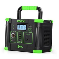 Portable Power Station 288.6Wh 330W Solar Generator Pure Sine Wave AC Green