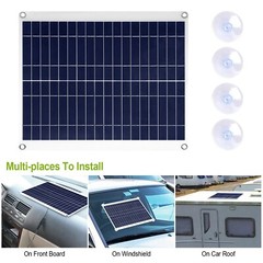 Outdoor 25W Solar Panel 12V Battery Charger System Maintainer Marine Boat RV Car