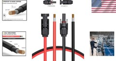10AWG Solar Extension Cable 20FT with Pure Copper Mc4 Connectors – Durable Setup