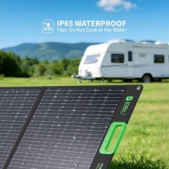 Used EBL 100W Solar Panel Kit Foldable Off-Grid for Power Station RV Camping