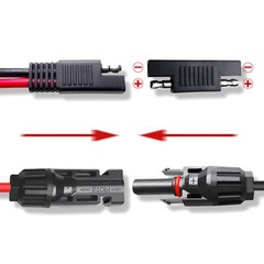 Solar Panel Connectors to SAE Adapter Cable 10AWG with 2PCS SAE Adapters for RV
