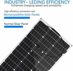 150W Flexible Solar Panel 12V Battery Charging Off Grid for Home RV Boat Camping