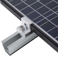Universal Solar Panel Mounting Fixing Kit Rail Brackets End/Mid Clamp 30mm/35mm