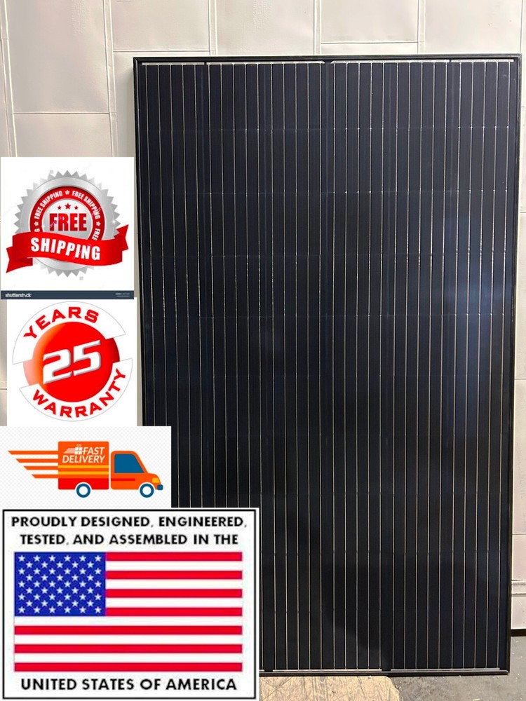25~NEW 350 W SOLAR PANEL 24 V AMERICAN MADE 22.7% CELLS