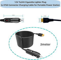 6.8FT Portable12V/24V Car Charger Suitable Compatible Ecoflow Delta/River, Bluet