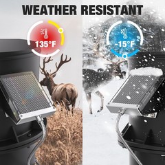 6v Solar Panel Battery Charger for Deer Feeder, 1.7w Waterproof Solar Panel with