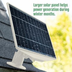 Leaf10 8W Solar Panel for Ring Outdoor Cam, Stick Up Cam & Spotlight Cam White