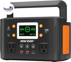 Portable Power Station,260W(500W Peak) Solar Generator with PD 65W,110V Pure Sin