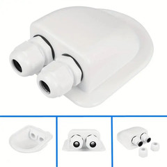Waterproof ABS Junction Box Solar Panel Roof Sealing Pipe Split Type Double Cabl
