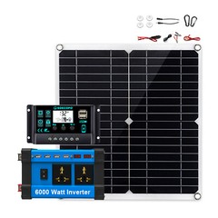 6000W 110V 100A Solar Panel Kit Complete Solar Power Generator Home Grid Syste
