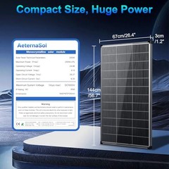 Solar Panels, 200w bifacial n Type 18bb A+ Grade Solar Module IP68 200W Bifical